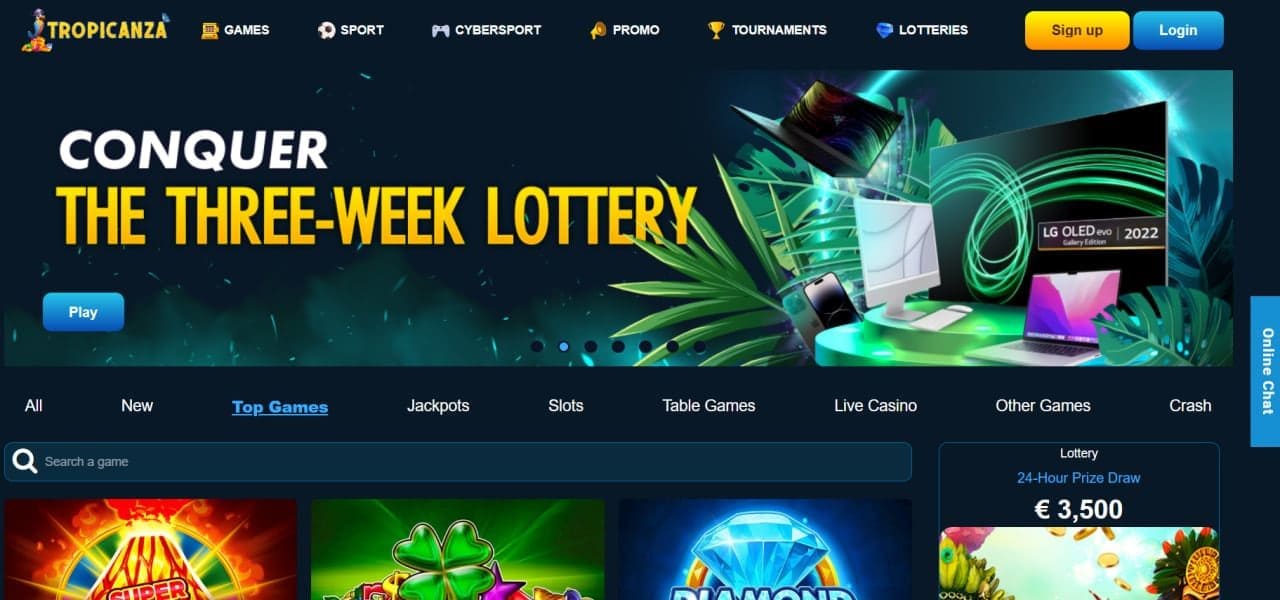 Tropicanza Casino — Real Money Slot Games
